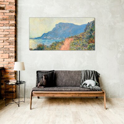 A quiet coast in the morning light Glass Print