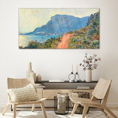 A quiet coast in the morning light Glass Print