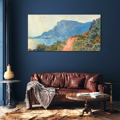 A quiet coast in the morning light Glass Print