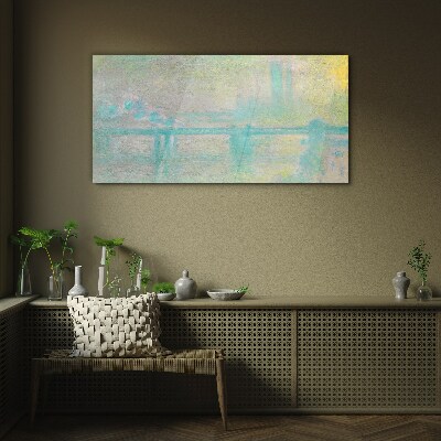 Winter Morning on the River Glass Print