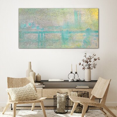 Winter Morning on the River Glass Print