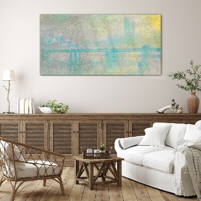 Winter Morning on the River Glass Print