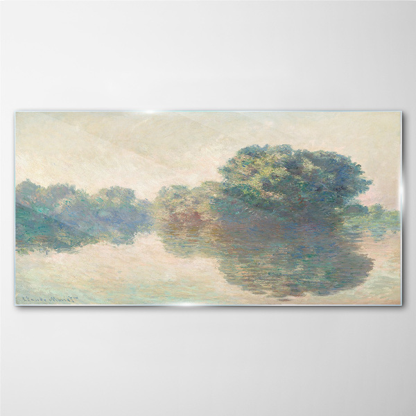 A calm surface of water Glass Print