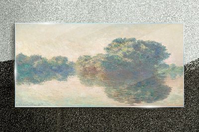 A calm surface of water Glass Print