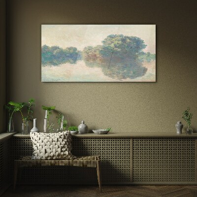 A calm surface of water Glass Print