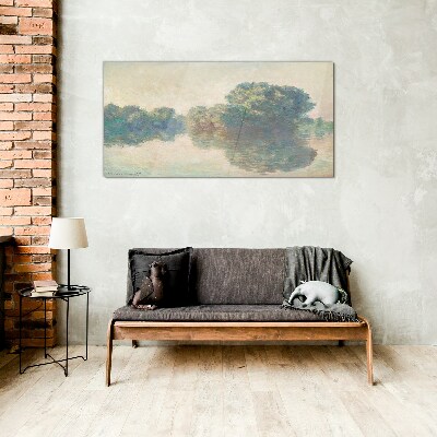 A calm surface of water Glass Print