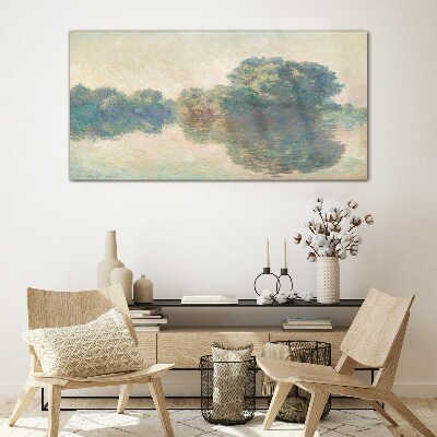 A calm surface of water Glass Print