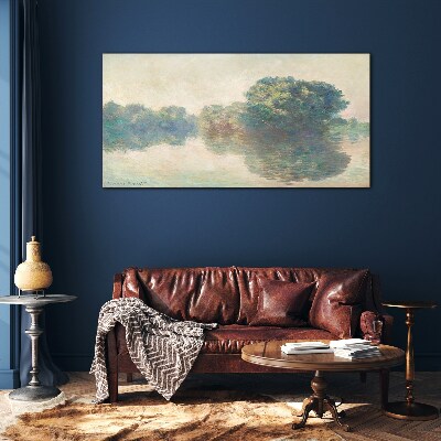 A calm surface of water Glass Print