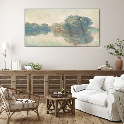 A calm surface of water Glass Print