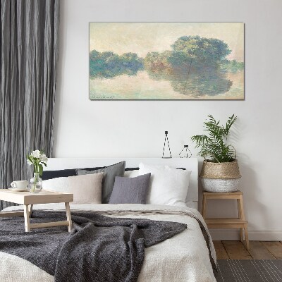 A calm surface of water Glass Print