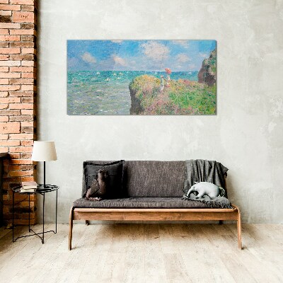 Summer seaside landscape Glass Print