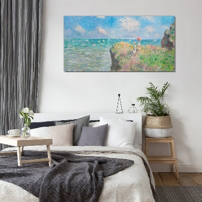 Summer seaside landscape Glass Print