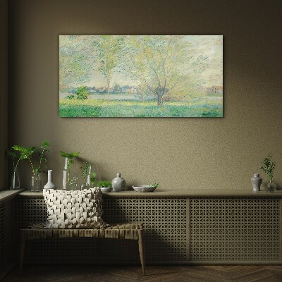 Spring landscape Glass Print