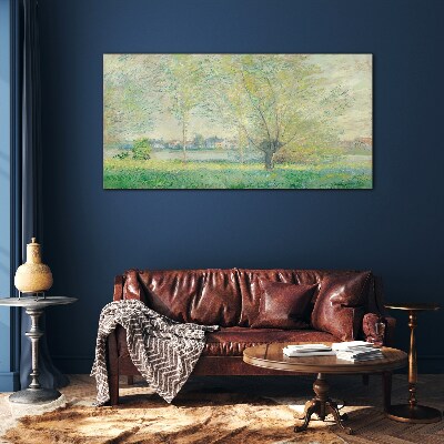 Spring landscape Glass Print