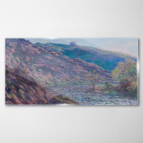 Purple Hills at Dawn Glass Print