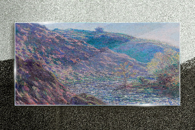 Purple Hills at Dawn Glass Print