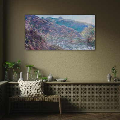 Purple Hills at Dawn Glass Print