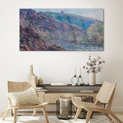 Purple Hills at Dawn Glass Print