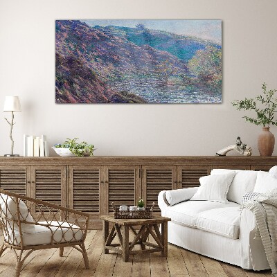 Purple Hills at Dawn Glass Print