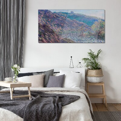 Purple Hills at Dawn Glass Print