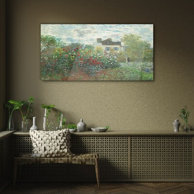 Garden in Montgeron Glass Print