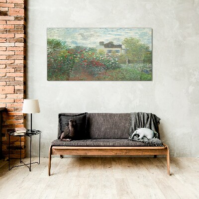 Garden in Montgeron Glass Print