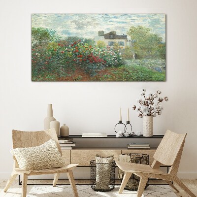 Garden in Montgeron Glass Print