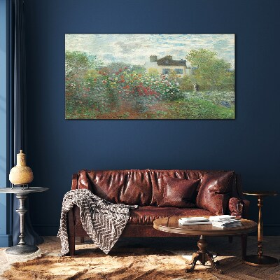 Garden in Montgeron Glass Print