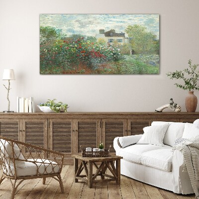 Garden in Montgeron Glass Print