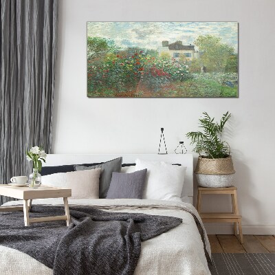 Garden in Montgeron Glass Print