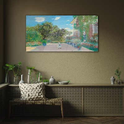 The Garden at Giverny Glass Print
