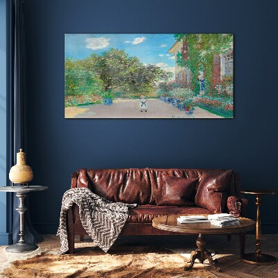 The Garden at Giverny Glass Print