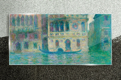 Venice in pastel colors Glass Print