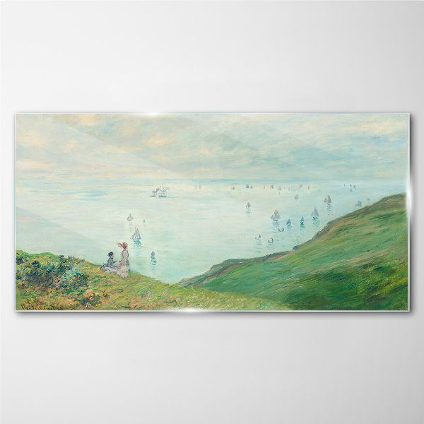 Peaceful seascape Glass Print