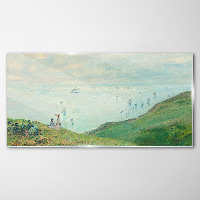 Peaceful seascape Glass Print