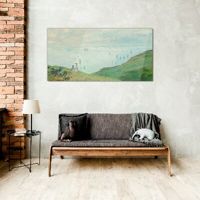 Peaceful seascape Glass Print