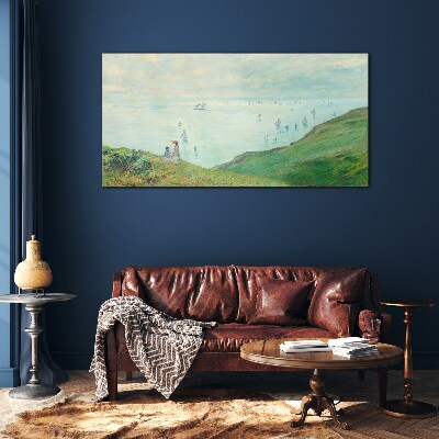 Peaceful seascape Glass Print