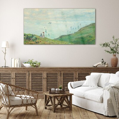Peaceful seascape Glass Print
