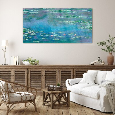 Water lilies Glass Print
