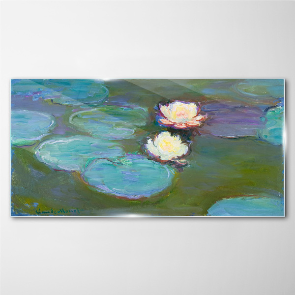Water lilies Glass Print