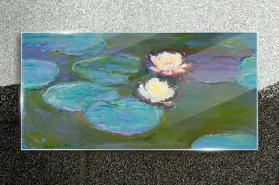 Water lilies Glass Print