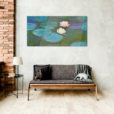 Water lilies Glass Print