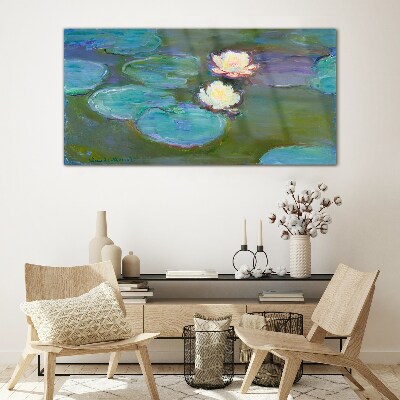 Water lilies Glass Print