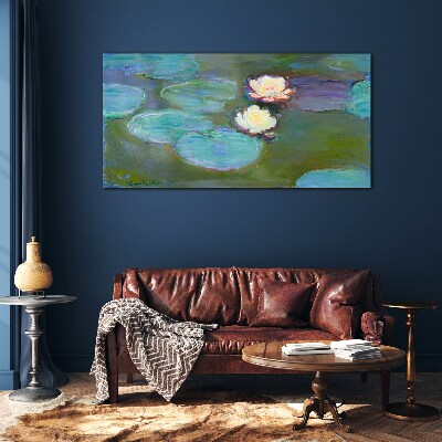 Water lilies Glass Print
