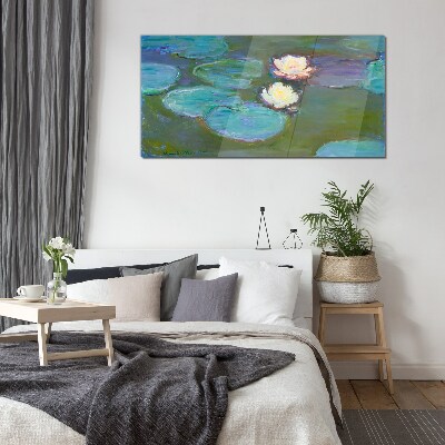 Water lilies Glass Print