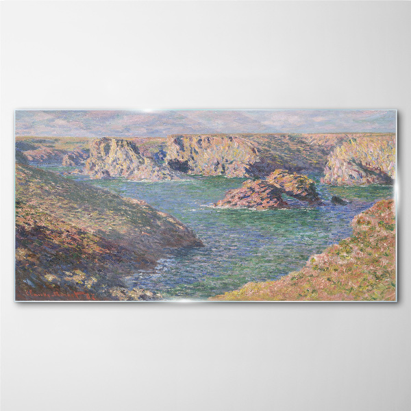 Seaside landscape Glass Print