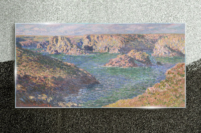 Seaside landscape Glass Print