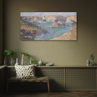 Seaside landscape Glass Print