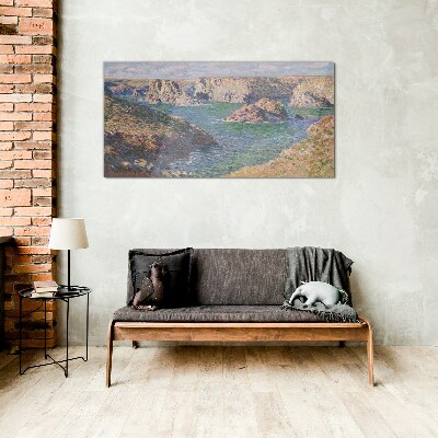 Seaside landscape Glass Print