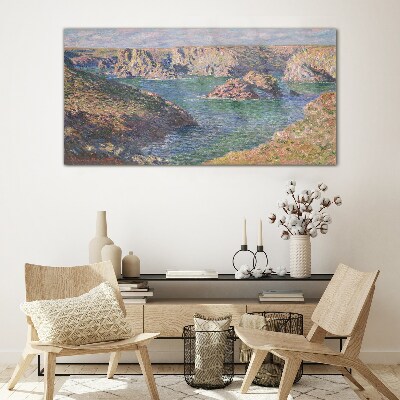 Seaside landscape Glass Print